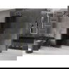 Mexen Velar Duschwand Walk-in 130 x 200 cm, graphit 8 mm, gebürstetes Gold - 871-130-000-43-55