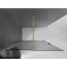 Mexen Velar sliding shower wall Walk-in 150 x 200 cm, graphite 8 mm, brushed gold - 871-150-000-43-55