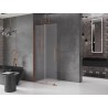 Mexen Velar duši vahesein libistatav Walk-in 80 x 200 cm, härmatis 8 mm, roosa kuld - 871-080-000-33-60