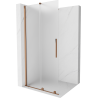 Mexen Velar duši vahesein libistatav Walk-in 80 x 200 cm, härmatis 8 mm, roosa kuld - 871-080-000-33-60