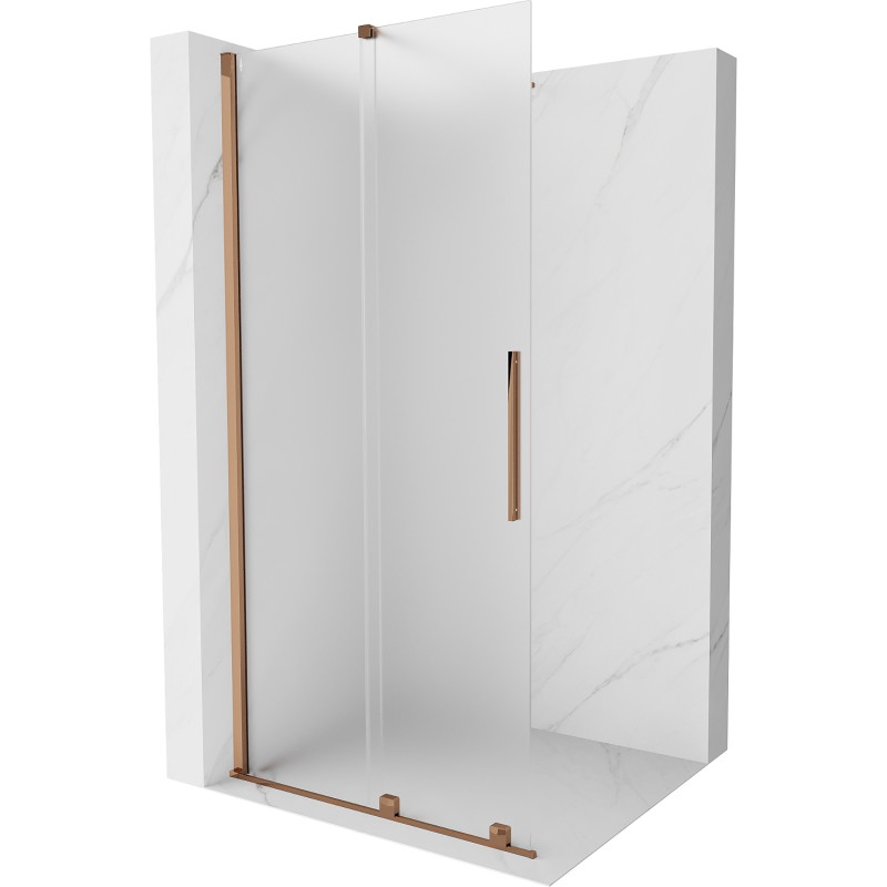 Mexen Velar klizna stijena klizna Walk-in 120 x 200 cm, mraz 8 mm, ružičasto zlato - 871-120-000-33-60