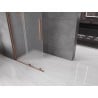 Mexen Velar ścianka prysznicowa rozsuwana Walk-in 100 x 200 cm, szron 8 mm, różowe złoto - 871-100-000-33-60