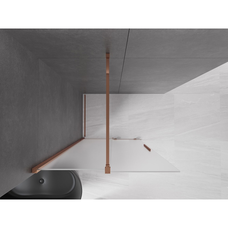 Mexen Velar klizna stijena klizna Walk-in 120 x 200 cm, mraz 8 mm, ružičasto zlato - 871-120-000-33-60
