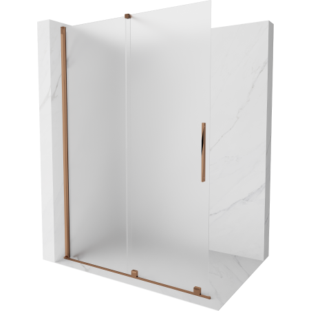 Mexen Velar Walk-in lükand dušisein 160 x 200 cm, härmatis 8 mm, roosakuldne - 871-160-000-33-60