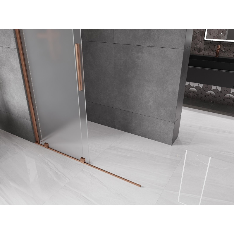 Mexen Velar Walk-in lükand dušisein 160 x 200 cm, härmatis 8 mm, roosakuldne - 871-160-000-33-60