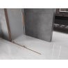 Mexen Velar paroi de douche rétractable Walk-in 160 x 200 cm, verre dépoli 8 mm, or rose - 871-160-000-33-60