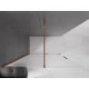 Mexen Velar paroi de douche rétractable Walk-in 160 x 200 cm, verre dépoli 8 mm, or rose - 871-160-000-33-60