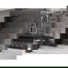 Mexen Velar schuifbare douchewand Walk-in 80 x 200 cm, grafiet 8 mm, roze goud - 871-080-000-43-60