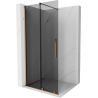 Mexen Velar paroi de douche coulissante Walk-in 100 x 200 cm, graphite 8 mm, or rose - 871-100-000-43-60