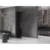 Mexen Velar ścianka prysznicowa rozsuwana Walk-in 120 x 200 cm, grafit 8 mm, różowe złoto - 871-120-000-43-60