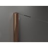 Mexen Velar paroi de douche coulissante Walk-in 100 x 200 cm, graphite 8 mm, or rose - 871-100-000-43-60