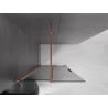 Mexen Velar ścianka prysznicowa rozsuwana Walk-in 90 x 200 cm, grafit 8 mm, różowe złoto - 871-090-000-43-60