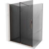 Mexen Velar Duschtür Walk-in 130 x 200 cm, graphit 8 mm, rose-gold - 871-130-000-43-60