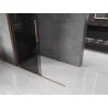 Mexen Velar sliding shower panel Walk-in 130 x 200 cm, graphite 8 mm, rose gold - 871-130-000-43-60