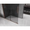 Mexen Velar sliding shower wall Walk-in 150 x 200 cm, graphite 8 mm, rose gold - 871-150-000-43-60