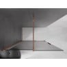 Mexen Velar Paroi de douche coulissante Walk-in 140 x 200 cm, graphite 8 mm, or rose - 871-140-000-43-60
