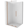 Mexen Velar Duschtür schwenkbar Walk-in 70 x 200 cm, matt 8 mm, gebürstetes Messing - 871-070-000-33-65