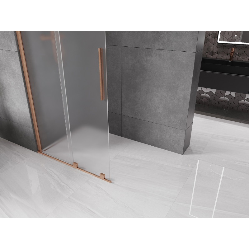 Mexen Velar Walk-in liuglev dušisein 70 x 200 cm, härmatis, 8 mm, harjatud vask - 871-070-000-33-65