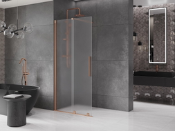Mexen Velar klizna stijenka na izvlačenje Walk-in 110 x 200 cm, mat 8 mm, brušena bakra - 871-110-000-33-65