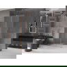 Mexen Velar Duschwand schwenkbar Walk-in 90 x 200 cm, satiniert 8 mm, gebürstetes Messing - 871-090-000-33-65