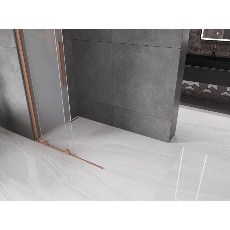 Mexen Velar Walk-in liuglev dušisein 70 x 200 cm, härmatis, 8 mm, harjatud vask - 871-070-000-33-65