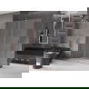Mexen Velar Duschwand schiebbar Walk-in 150 x 200 cm, satiniert 8 mm, gebürstetes Messing - 871-150-000-33-65