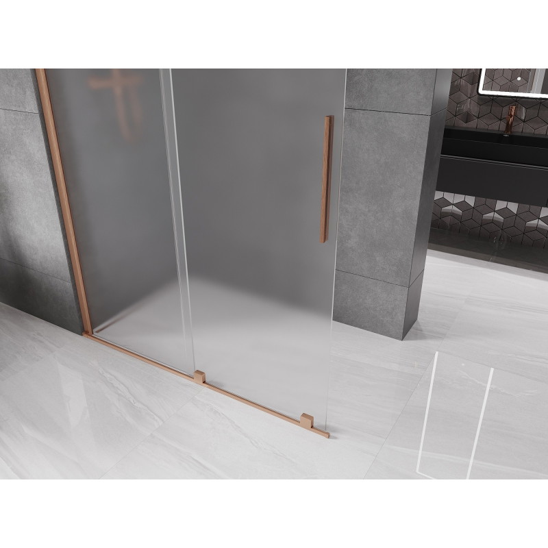 Mexen Velar lükand dušisein Walk-in 130 x 200 cm, matt 8 mm, harjatud vask - 871-130-000-33-65