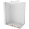 Mexen Velar Duschwand faltbar Walk-in 160 x 200 cm, matt 8 mm, gebürstetes Messing - 871-160-000-33-65