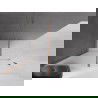Mexen Velar Duschwand faltbar Walk-in 160 x 200 cm, matt 8 mm, gebürstetes Messing - 871-160-000-33-65