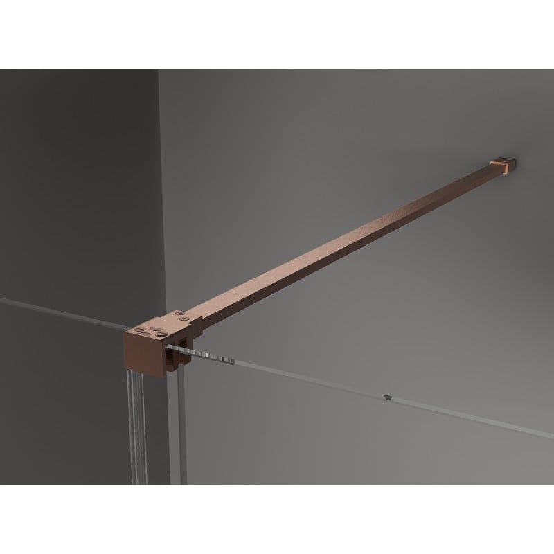 Mexen Velar parede de duche deslizante Walk-in 160 x 200 cm, geada 8 mm, cobre escovado - 871-160-000-33-65