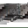 Mexen Velar paroi de douche coulissante Walk-in 120 x 200 cm, graphite 8 mm, laiton brossé - 871-120-000-43-65