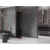 Mexen Velar paroi de douche coulissante Walk-in 85 x 200 cm, graphite 8 mm, cuivre brossé - 871-085-000-43-65