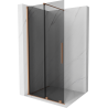 Mexen Velar paroi de douche coulissante Walk-in 85 x 200 cm, graphite 8 mm, laiton brossé - 871-085-000-43-65