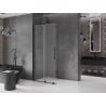 Mexen Velar Duschwand Walk-in 75 x 200 cm, satiniert 8 mm, schwarz - 871-075-000-33-70