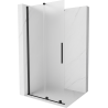 Mexen Velar ścianka prysznicowa rozsuwana Walk-in 70 x 200 cm, szron 8 mm, czarna - 871-070-000-33-70
