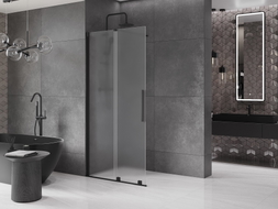 Mexen Velar klizna stijenka klizanja Walk-in 120 x 200 cm, mraz 8 mm, crna - 871-120-000-33-70