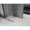 Mexen Velar lükand dušisein Walk-in 120 x 200 cm, härmatis 8 mm, must - 871-120-000-33-70