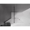 Mexen Velar paroi de douche coulissante Walk-in 120 x 200 cm, verre dépoli 8 mm, noir - 871-120-000-33-70