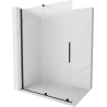 Mexen Velar Duschwand schiebbar Walk-in 150 x 200 cm, satiniert 8 mm, schwarz - 871-150-000-33-70
