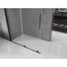 Mexen Velar paroi de douche pliante Walk-in 140 x 200 cm, verres dépoli 8 mm, noir - 871-140-000-33-70