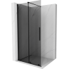Mexen Velar ścianka prysznicowa rozsuwana Walk-in 120 x 200 cm, grafit 8 mm, czarna - 871-120-000-43-70