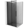 Mexen Velar schuifbare inloop douchewand 75 x 200 cm, grafiet 8 mm, zwart - 871-075-000-43-70