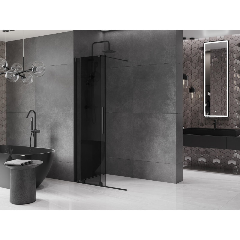 Mexen Velar lükand dušisein Walk-in 100 x 200 cm, grafiit 8 mm, must - 871-100-000-43-70