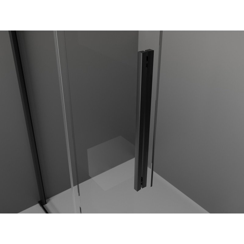 Mexen Velar lükand dušisein Walk-in 100 x 200 cm, grafiit 8 mm, must - 871-100-000-43-70