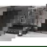 Mexen Velar schuifbare douchewand Walk-in 130 x 200 cm, grafiet 8 mm, zwart - 871-130-000-43-70