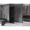 Mexen Velar ścianka prysznicowa rozsuwana Walk-in 140 x 200 cm, grafit 8 mm, czarna - 871-140-000-43-70