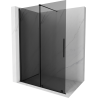 Mexen Velar Duschwand Walk-in 160 x 200 cm, graues 8 mm Glas, schwarz - 871-160-000-43-70