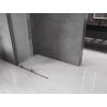 Mexen Velar paroi de douche coulissante Walk-in 70 x 200 cm, verre dépoli 8 mm, gris foncé brossé - 871-070-000-33-66