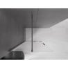 Mexen Velar paroi de douche coulissante Walk-in 70 x 200 cm, verre dépoli 8 mm, gris foncé brossé - 871-070-000-33-66