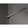 Mexen Velar paroi de douche coulissante Walk-in 70 x 200 cm, verre dépoli 8 mm, gris foncé brossé - 871-070-000-33-66